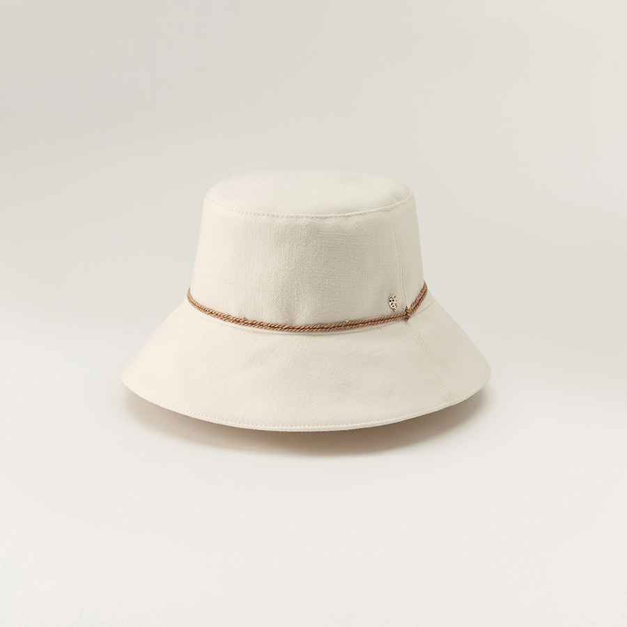 ヘレンカミンスキー バケットハット 帽子 キャンバス リボンデザイン ピンク L