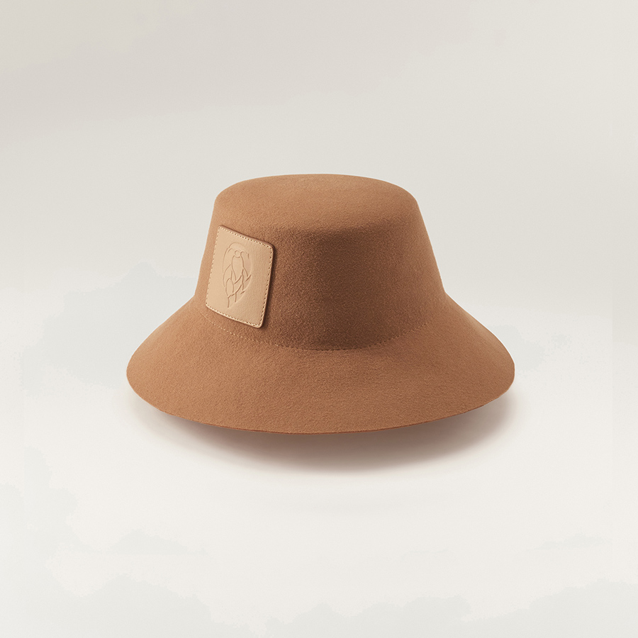 【大人気100%新品】タグ付　美品　ヘレンカミンスキー　ラテ色　茶色　Ｌ　ウール 帽子
